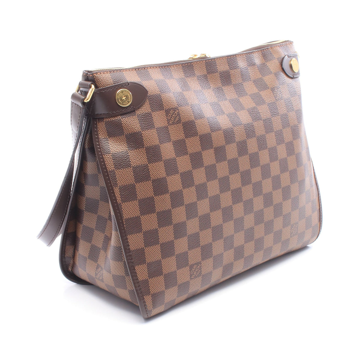 ドゥオモ ダミエエベヌ ショルダーバッグ PVC レザー ブラウン ルイヴィトン バッグ LOUIS VUITTON