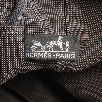 エールラインMM ハンドバッグ トートバッグ キャンバス グレー シルバー金具 エルメス バッグ HERMES