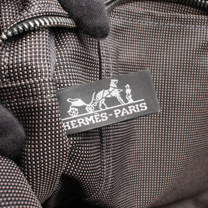エールラインMM ハンドバッグ トートバッグ キャンバス グレー シルバー金具 エルメス バッグ HERMES