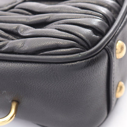 MATELASSE マテラッセ 2WAY ハンドバッグ レザー ブラック ミュウミュウ バッグ miu miu