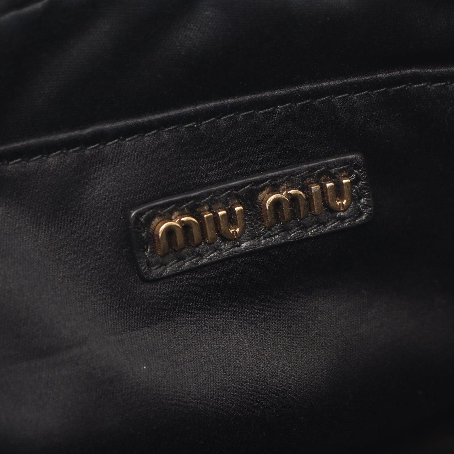 MATELASSE マテラッセ 2WAY ハンドバッグ レザー ブラック ミュウミュウ バッグ miu miu