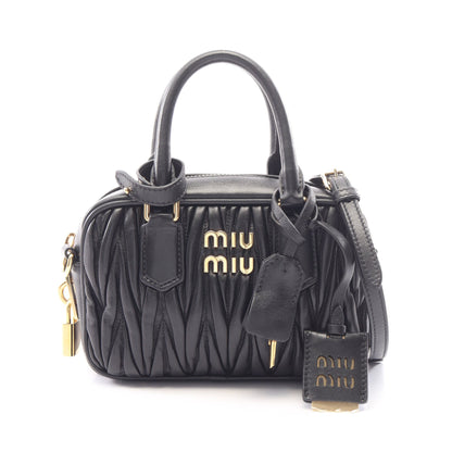 MATELASSE マテラッセ 2WAY ハンドバッグ レザー ブラック ミュウミュウ バッグ miu miu