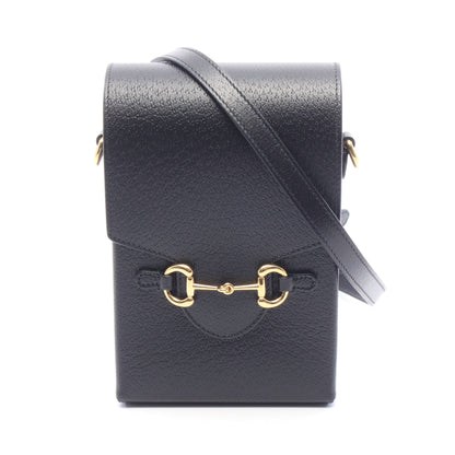 ホースビット1955 ミニ ショルダーバッグ レザー ブラック グッチ バッグ GUCCI