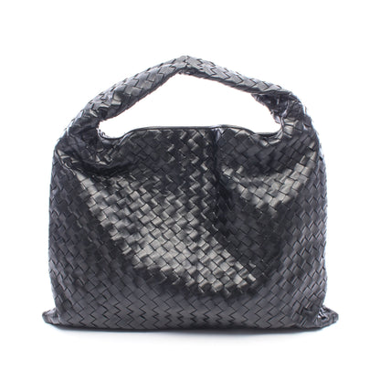 HOP ラージ イントレチャート ワンショルダーバッグ レザー ブラック ボッテガヴェネタ バッグ BOTTEGA VENETA