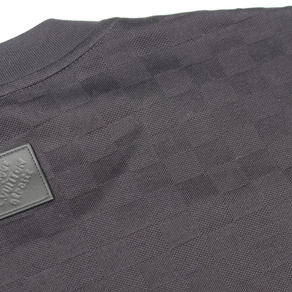 ビーズLV ダミエジャカード 半袖Tシャツ コットン ブラック ルイヴィトン