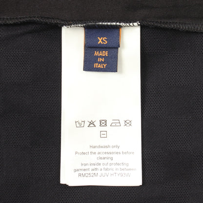 ビーズLV ダミエジャカード 半袖Tシャツ コットン ブラック ルイヴィトン