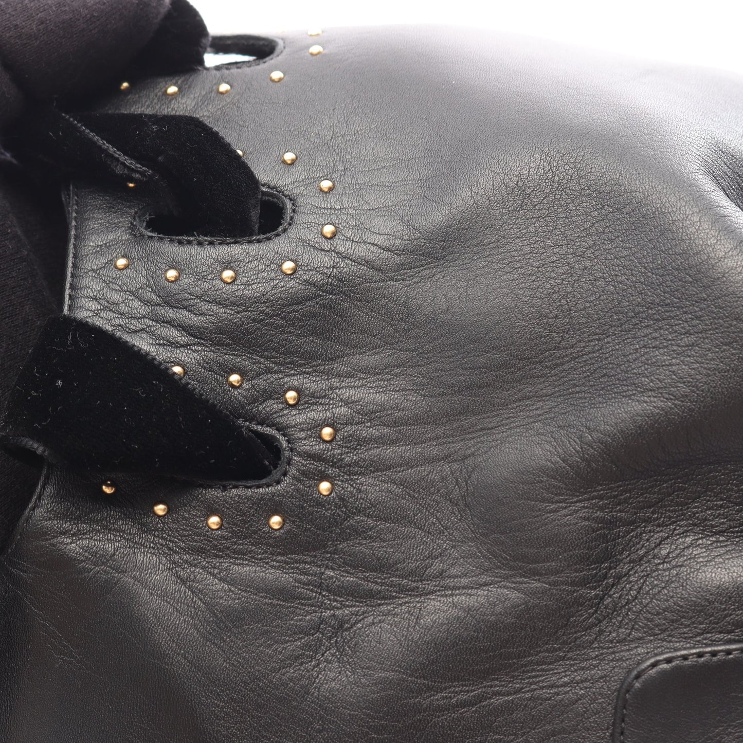 スタッズ レースアップ ニーハイ ブーツ レザー ブラック アレキサンダーマックイーン シューズ ALEXANDER MCQUEEN