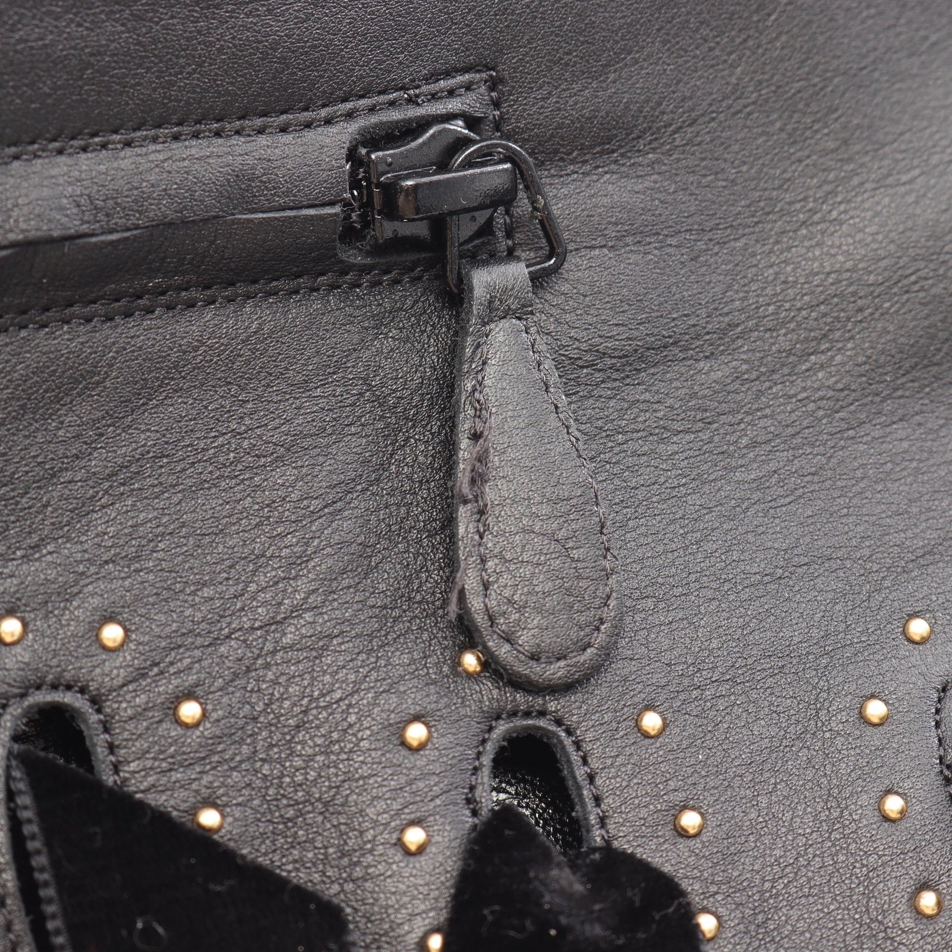 スタッズ レースアップ ニーハイ ブーツ レザー ブラック アレキサンダーマックイーン シューズ ALEXANDER MCQUEEN