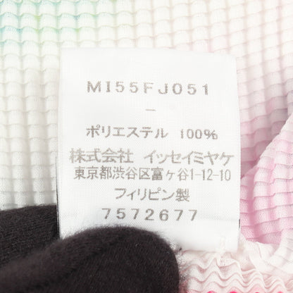 STRETCH PLEATS 1 SUGAR CUBE トップス ホワイト マルチカラー ミーイッセイミヤケ