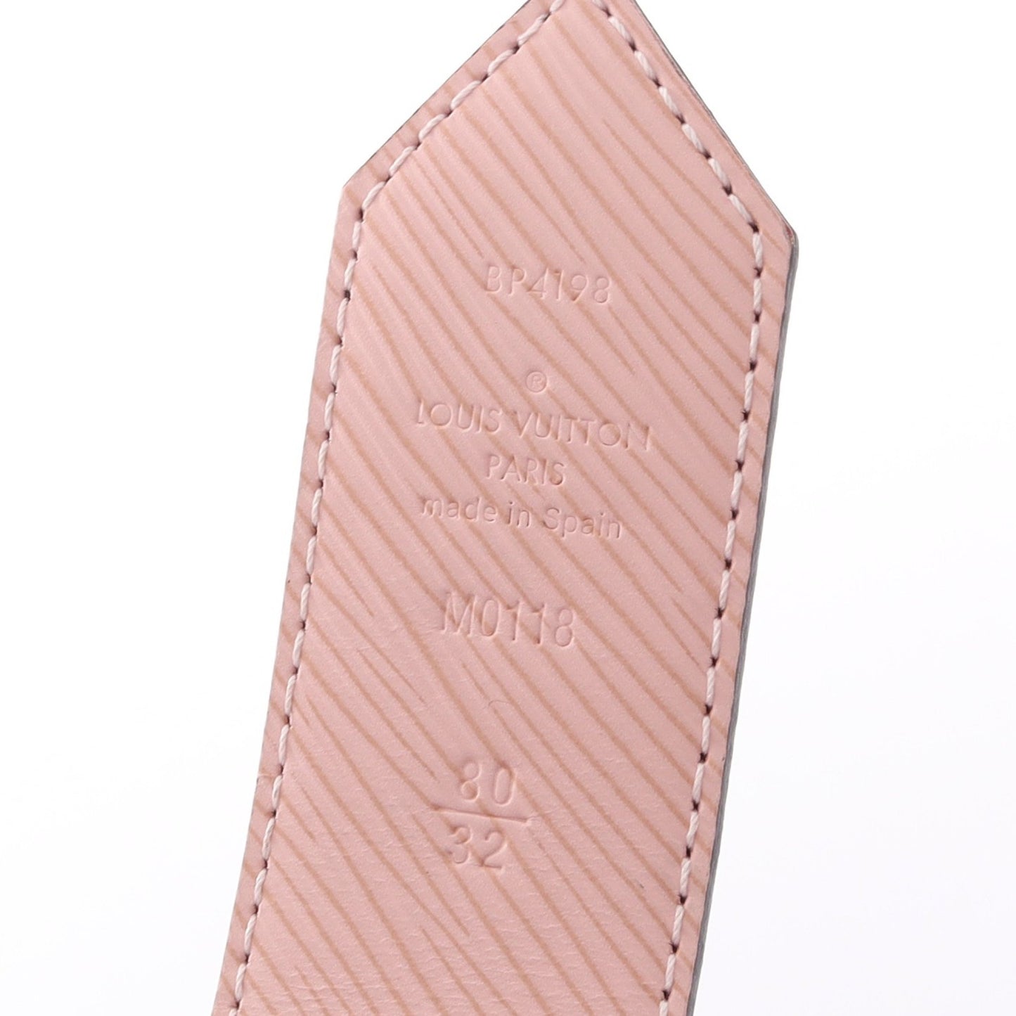 サンチュール LVサークル エピ ローズバレリーヌ リバーシブル ベルト PVC レザー ブラウン ピンク ルイヴィトン