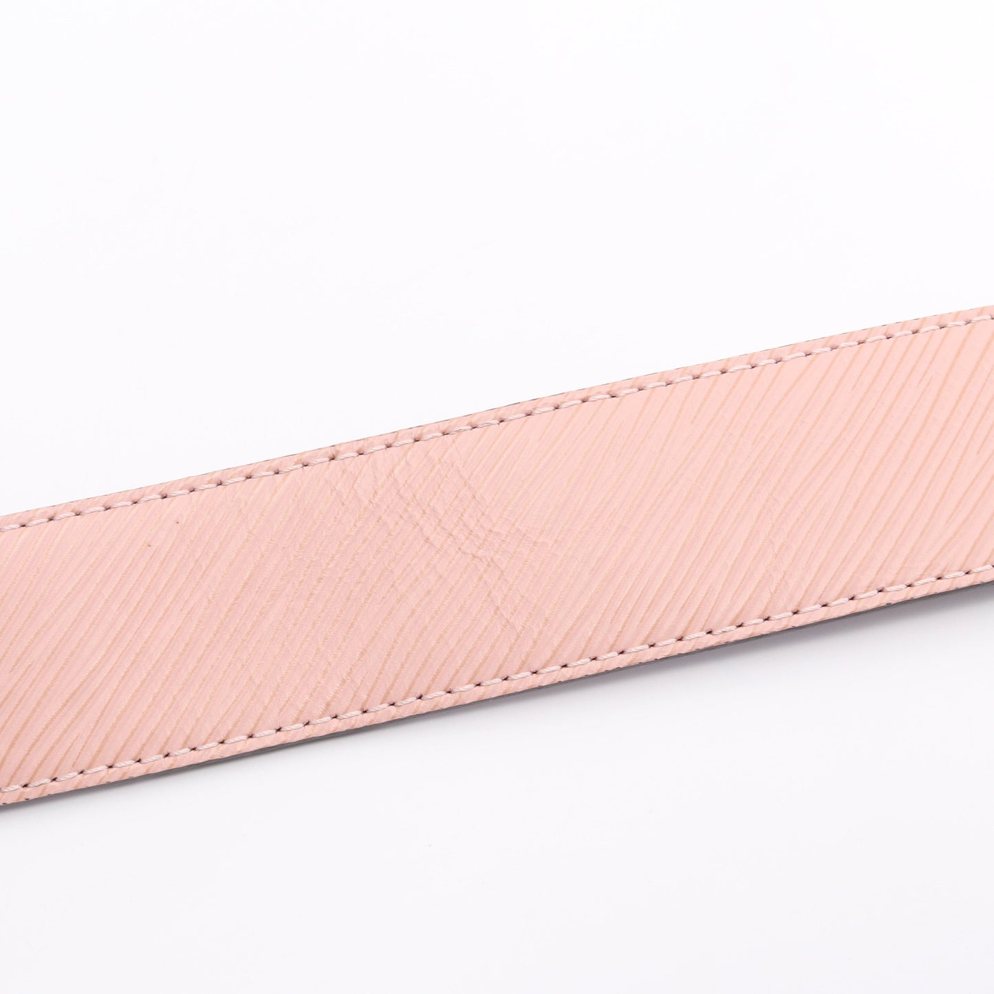 サンチュール LVサークル エピ ローズバレリーヌ リバーシブル ベルト PVC レザー ブラウン ピンク ルイヴィトン