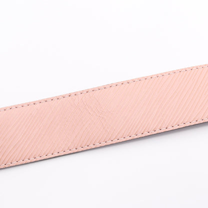 サンチュール LVサークル エピ ローズバレリーヌ リバーシブル ベルト PVC レザー ブラウン ピンク ルイヴィトン