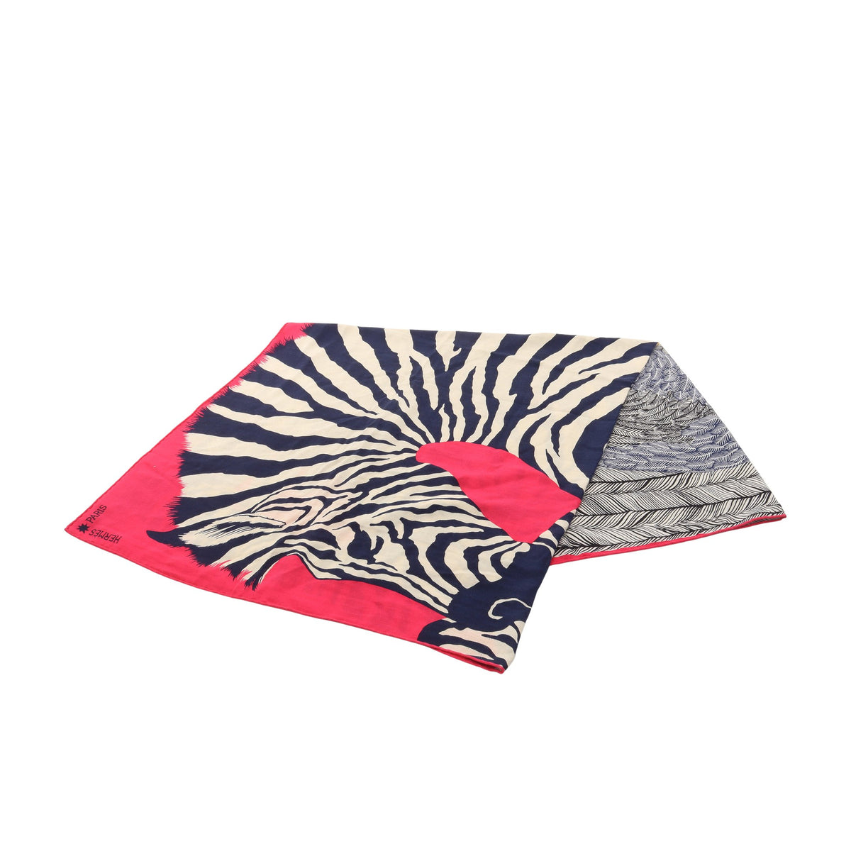カレジェアン カレ140 Zebra Pegasus スカーフ カシミヤ シルク ピンクパープル ネイビー マルチカラー エルメス 財布・小物 HERMES
