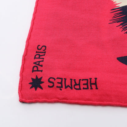 カレジェアン カレ140 Zebra Pegasus スカーフ カシミヤ シルク ピンクパープル ネイビー マルチカラー エルメス 財布・小物 HERMES