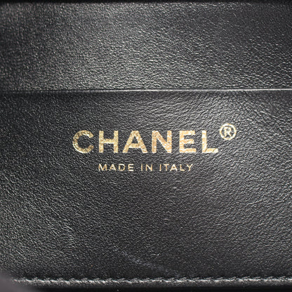 マトラッセ トップハンドル 2WAY チェーンショルダーバッグ キャビアスキン ブラック ゴールド金具 シャネル
