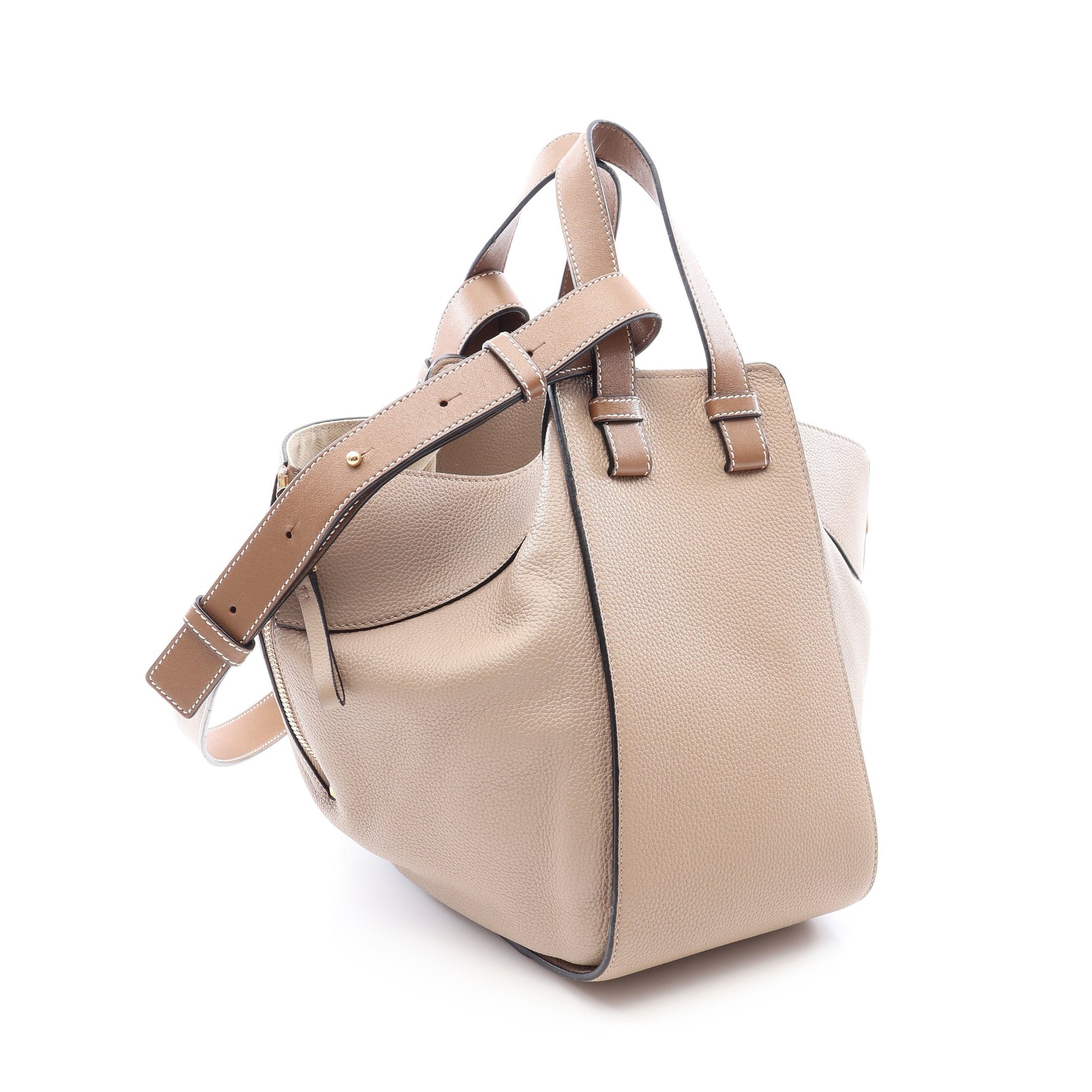 HAMMOCK SMALL ハンモック スモール 2WAY ハンドバッグ レザー グレーベージュ ブラウン ロエベ バッグ LOEWE