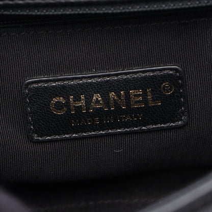 マトラッセ クイックラベル 2WAY チェーンショルダーバッグ キャビアスキン ブラック ゴールド金具 シャネル バッグ CHANEL