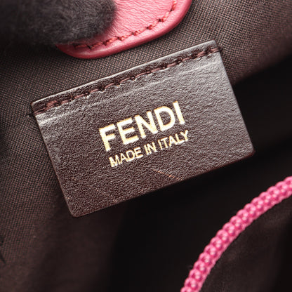 ズッキーノ ワンショルダーバッグ キャンバス レザー ベージュ ダスティピンク フェンディ バッグ FENDI