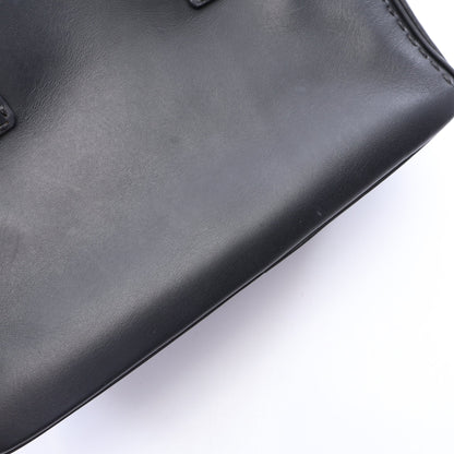 CITY CALF ガレリア 2WAY ハンドバッグ レザー ブラック プラダ