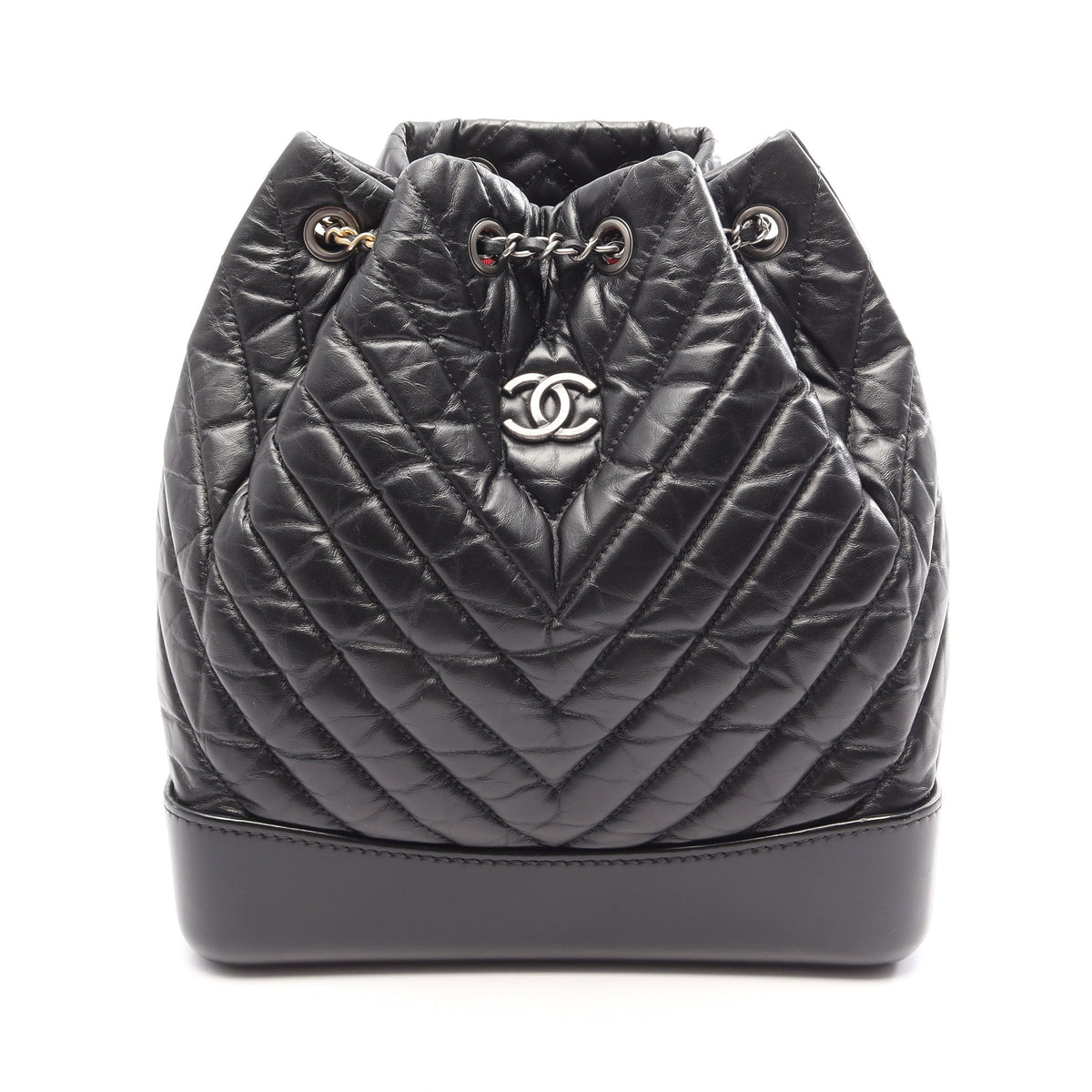 ガブリエル ドゥ コンビ金具 バックパック リュックサック レザー ブラック シャネル バッグ CHANEL
