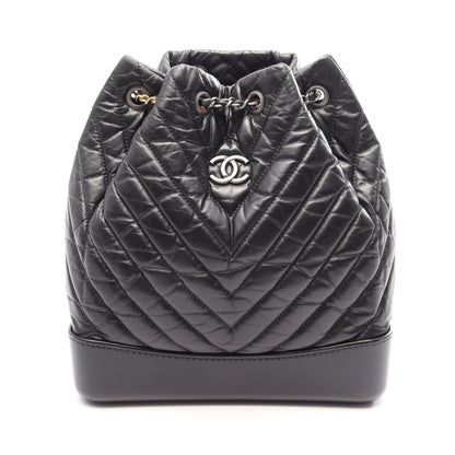ガブリエル ドゥ コンビ金具 バックパック リュックサック レザー ブラック シャネル バッグ CHANEL