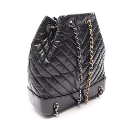 ガブリエル ドゥ コンビ金具 バックパック リュックサック レザー ブラック シャネル バッグ CHANEL