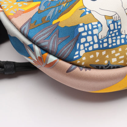 シュルソワ トゥーゴー キャバン ショルダーバッグ シルク ヴォースイフト ダークネイビー マルチカラー ゴールド金具 K刻印 エルメス