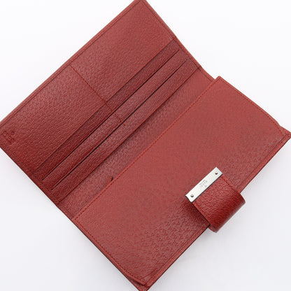 ZIP長財布 二つ折り長財布 レザー レッド グッチ