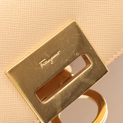 ガンチーニ 2WAY ハンドバッグ レザー ベージュ サルヴァトーレフェラガモ バッグ Salvatore Ferragamo