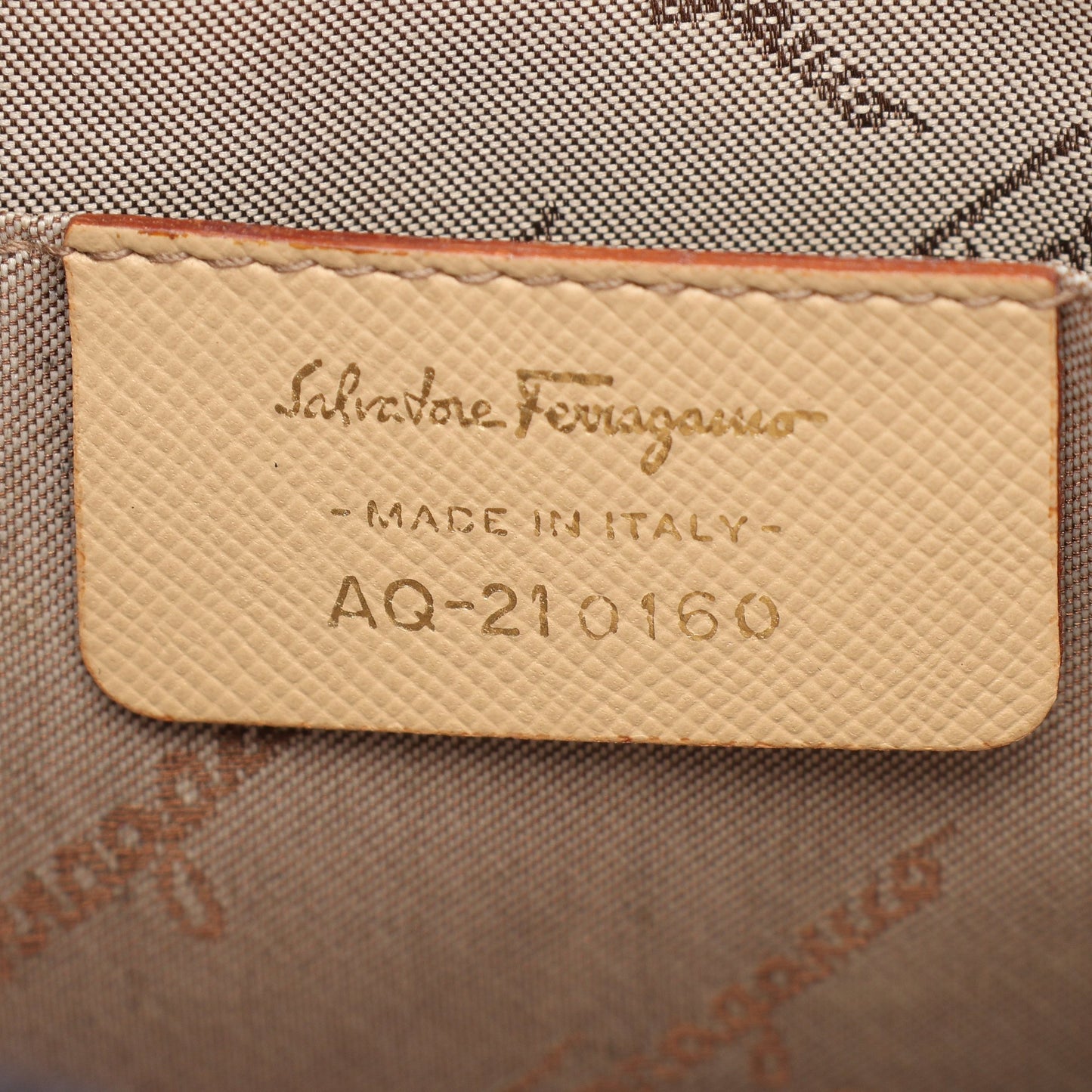 ガンチーニ 2WAY ハンドバッグ レザー ベージュ サルヴァトーレフェラガモ バッグ Salvatore Ferragamo