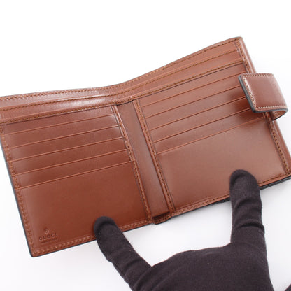 GGスプリーム Wホック財布 PVC レザー グレーベージュ ブラウン グッチ