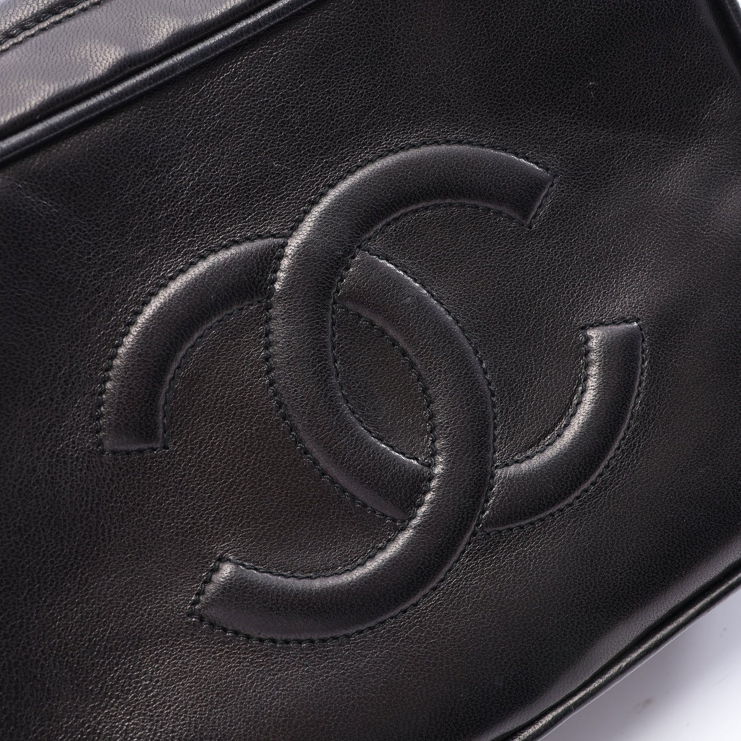 ココマーク チェーンショルダーバッグ ラムスキン ブラック ゴールド金具 ヴィンテージ シャネル バッグ CHANEL