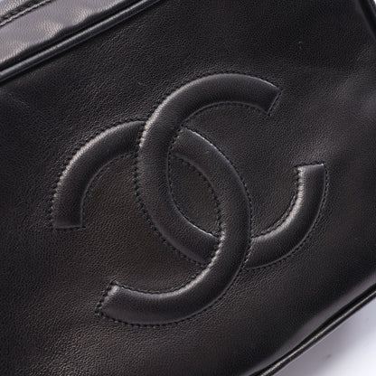 ココマーク チェーンショルダーバッグ ラムスキン ブラック ゴールド金具 ヴィンテージ シャネル バッグ CHANEL