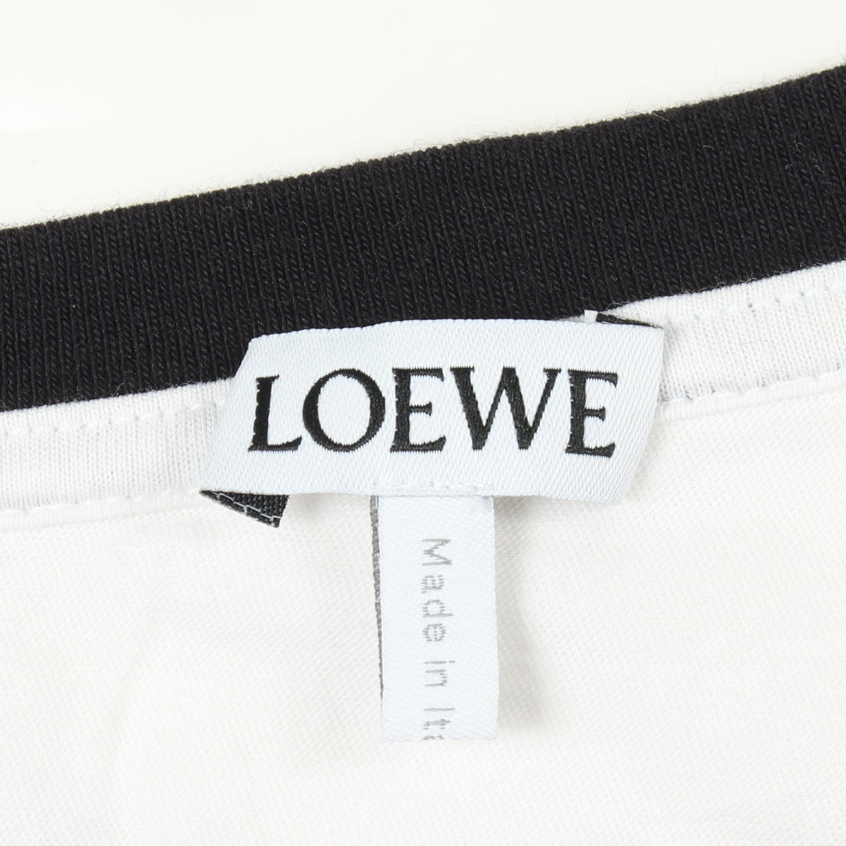 アナグラム クルーネック 半袖Tシャツ コットン ホワイト ブラック ロエベ トップス LOEWE
