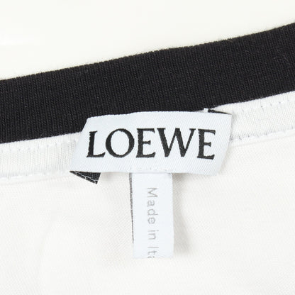 アナグラム クルーネック 半袖Tシャツ コットン ホワイト ブラック ロエベ トップス LOEWE