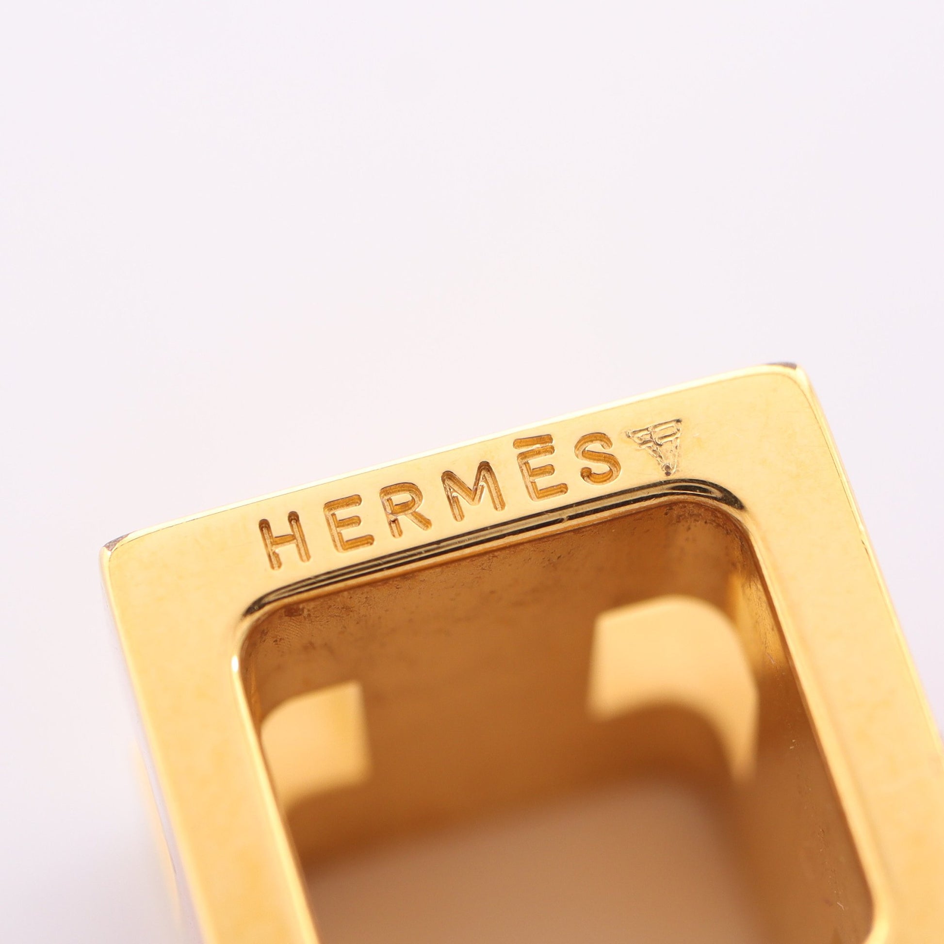 カージュドアッシュ Hキューブ ペンダントトップ GP ゴールド レッド エルメス アクセサリー HERMES
