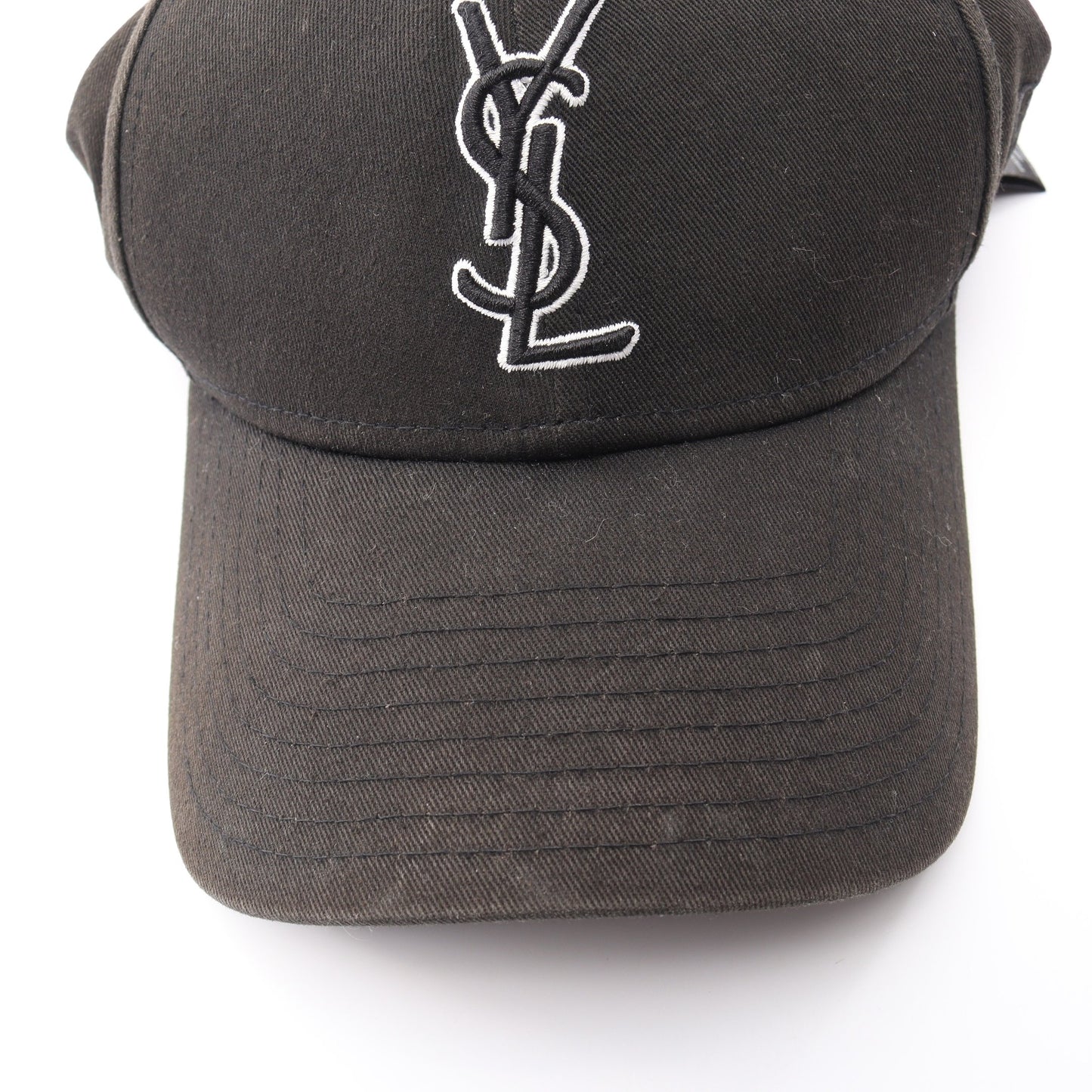 SAINT LAURENT PARIS × NEW ERA YSLロゴ ベースボール キャップ コットン ブラック サンローランパリ