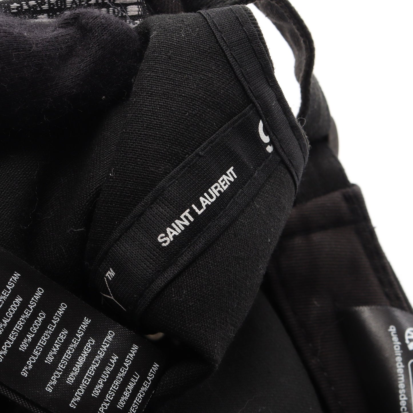 SAINT LAURENT PARIS × NEW ERA YSLロゴ ベースボール キャップ コットン ブラック サンローランパリ
