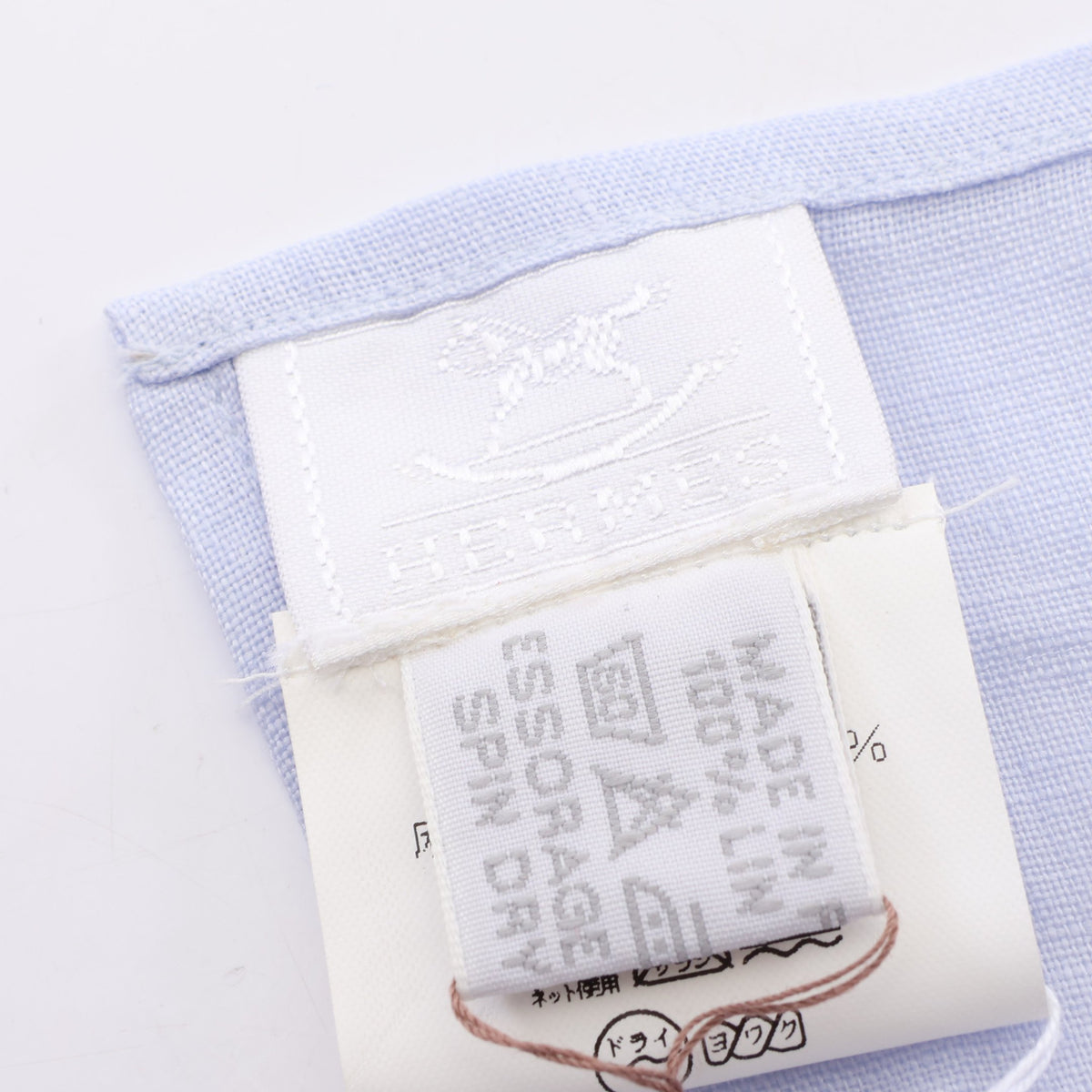ベビースタイ 小物 リネン ブルー エルメス 財布・小物 HERMES