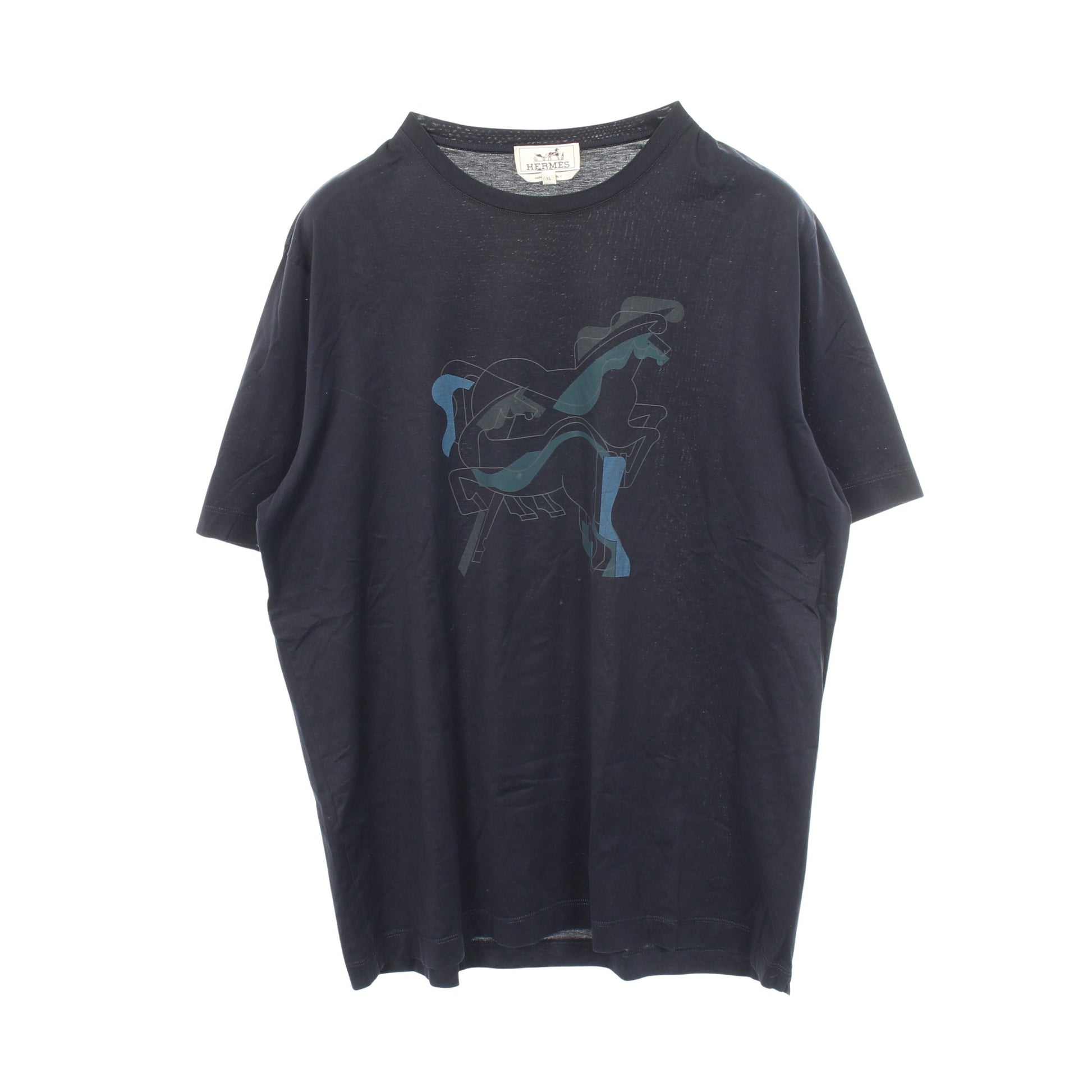 Brazilian Horse 半袖Tシャツ コットン ダークネイビー エルメス トップス HERMES