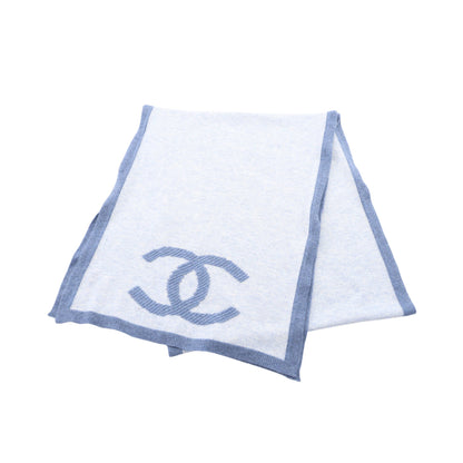 ココマーク マフラー カシミヤ コットン ブルー シャネル 財布・小物 CHANEL