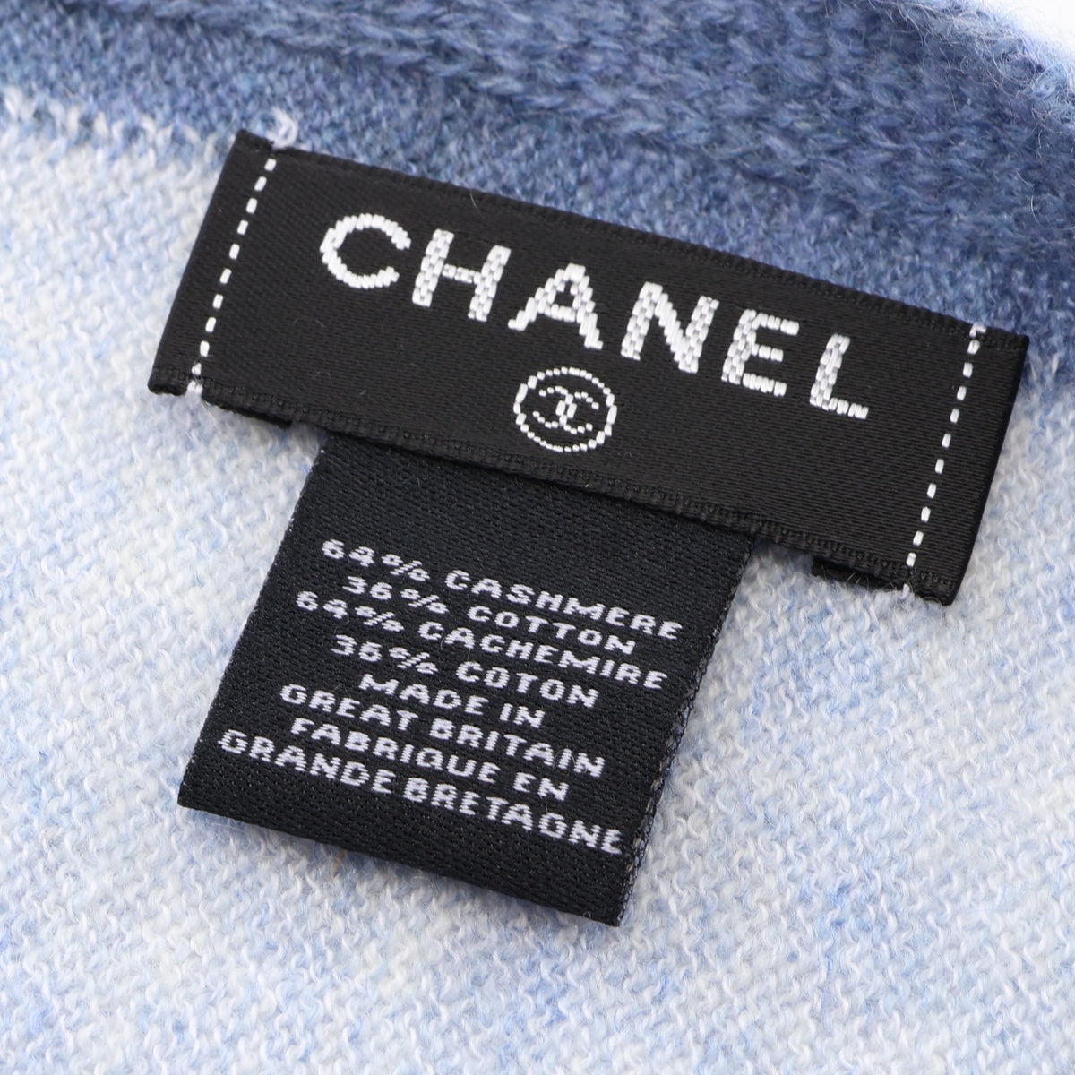 ココマーク マフラー カシミヤ コットン ブルー シャネル 財布・小物 CHANEL