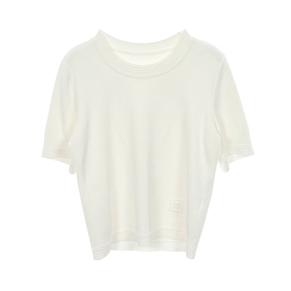 Knit Top Austin オースティン ニット 半袖Tシャツ キュプラ ナイロン ホワイト フォクシー