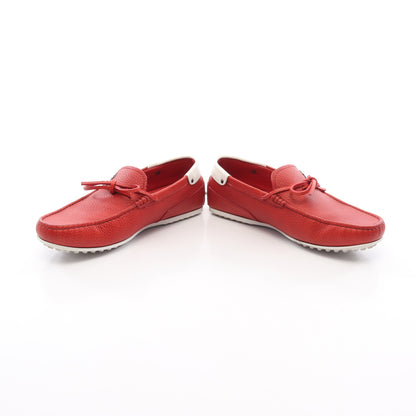 TOD'S for Ferrari ゴンミーニ ドライビングシューズ レザー レッド ホワイト トッズ シューズ TOD'S