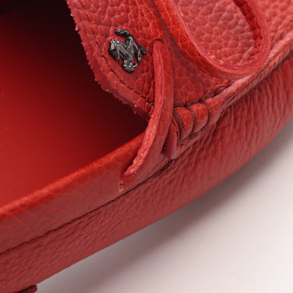 TOD'S for Ferrari ゴンミーニ ドライビングシューズ レザー レッド ホワイト トッズ シューズ TOD'S