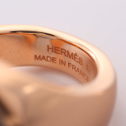 ジョケットGM リング 指輪 GP レザー ゴールド ブラック エルメス アクセサリー HERMES