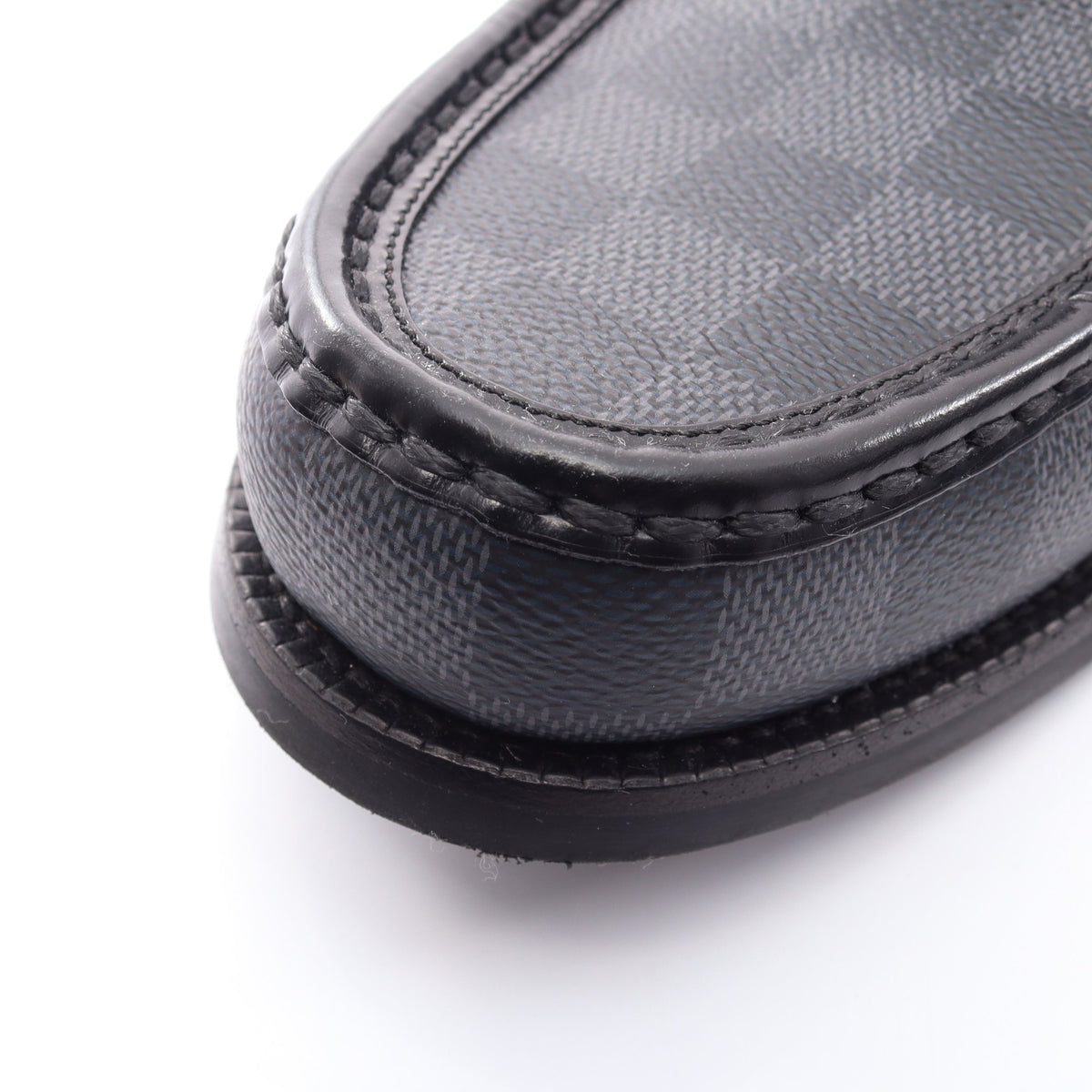 メジャー ライン ダミエ グラフィット ローファー レザー PVC ブラック ルイヴィトン シューズ LOUIS VUITTON