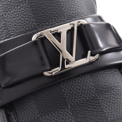 メジャー ライン ダミエ グラフィット ローファー レザー PVC ブラック ルイヴィトン シューズ LOUIS VUITTON