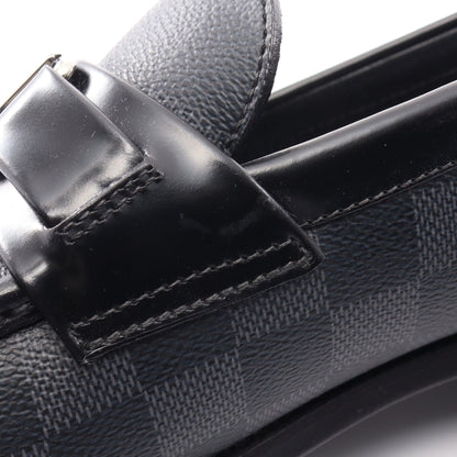 メジャー ライン ダミエ グラフィット ローファー レザー PVC ブラック ルイヴィトン シューズ LOUIS VUITTON