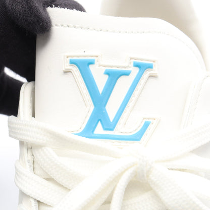 ルクセンブルグ サモトラケ ライン モノグラムフラワー スニーカー レザー ホワイト ブルー ルイヴィトン シューズ LOUIS VUITTON